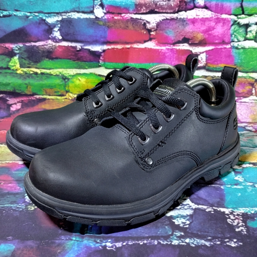 Skechers Relaxed Fit Extra WIDE Gel-Infused (64260EW) Men's Size 7 Black